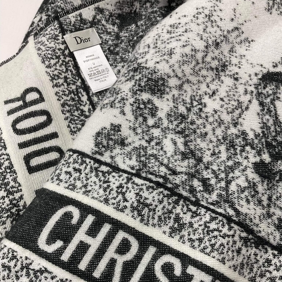 Dior Fierce Toile De Jouy Throw blancket/Shawl, Cashmere and wool - Picture 4 of 5